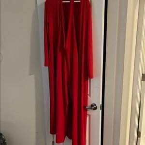 SHEIN Vibrant Red Straight Leg Jumpsuit with a jacket